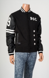 MEN JACKET w PU SLEE